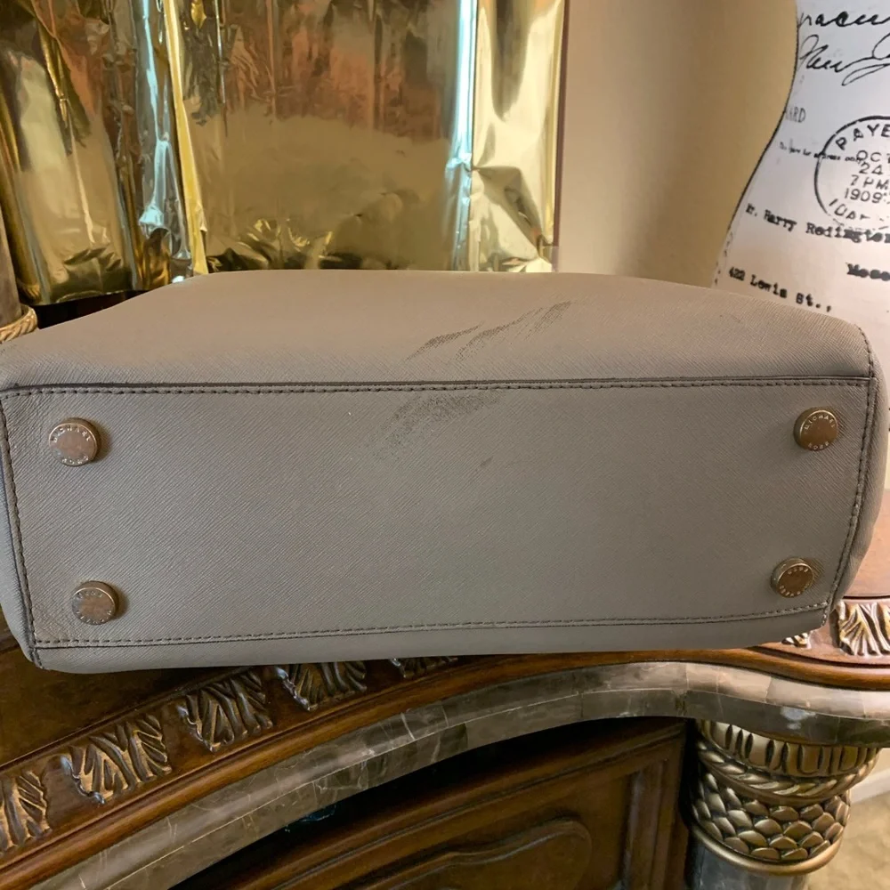 Michael Kors Kellen Saffiano Satchel Purse - Picture 7 of 16